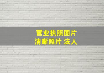 营业执照图片清晰照片 法人